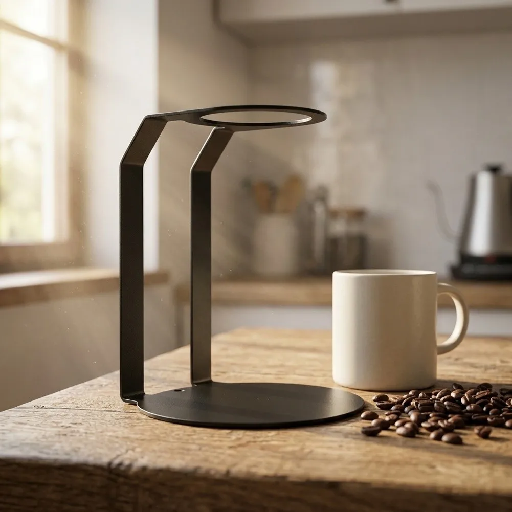 Coffee Pour Over Stand with Wide Base Design Minimizes Shifting During Pouring and Supports Smooth Water Flow Through Filter Bed