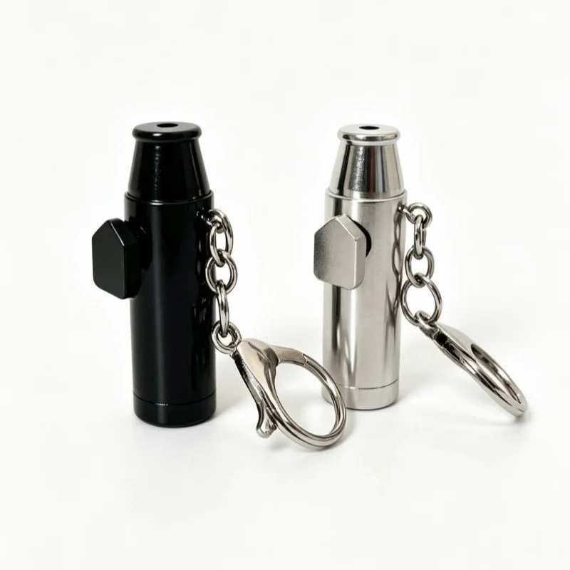 Mini Pepper Shaker Premium Metal SnufBullet Spice Dispenser Sweetener Portable Travel Storage With keychain