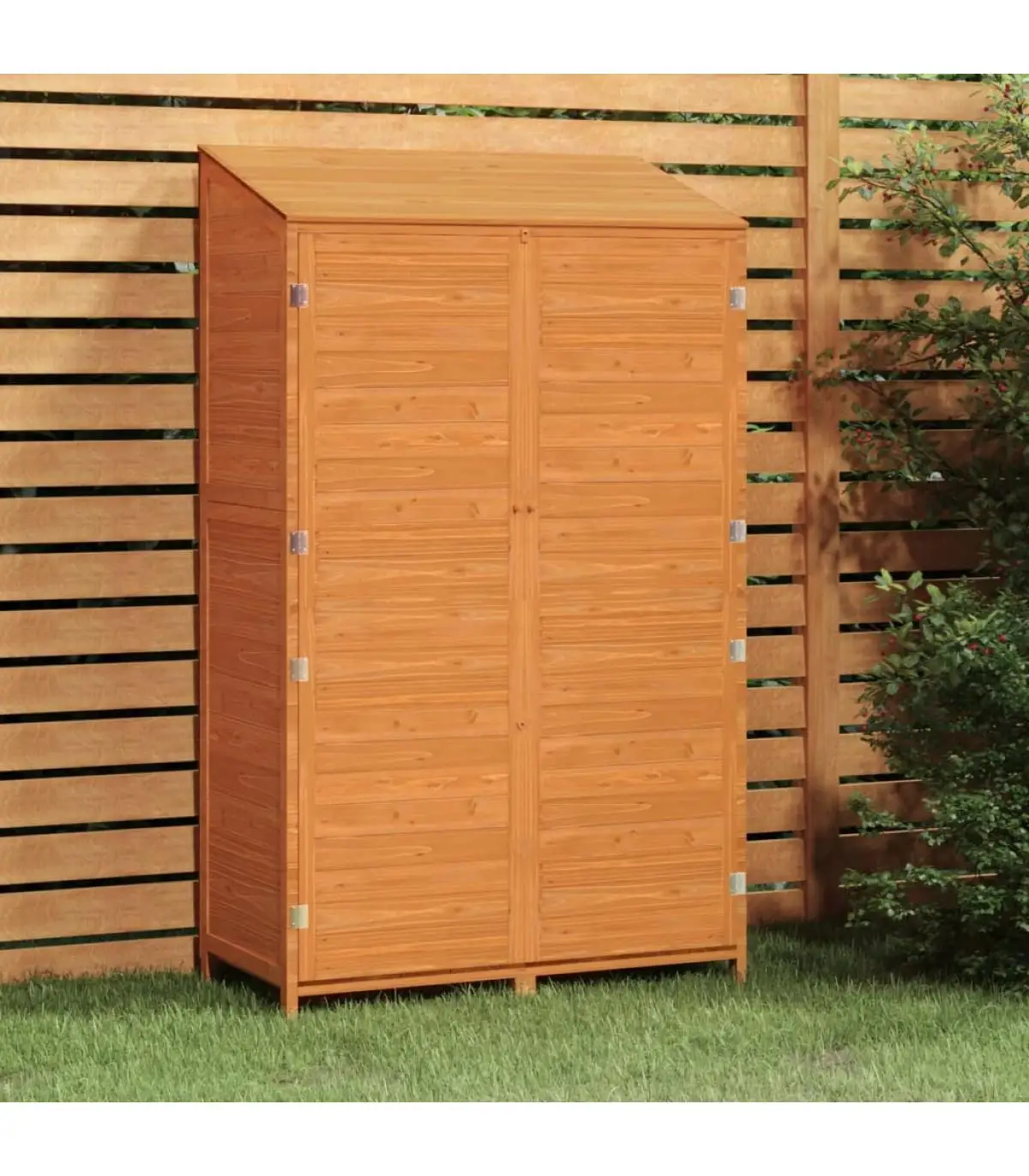 Garden shed solid wood fir Brown 102x52x174,5cm