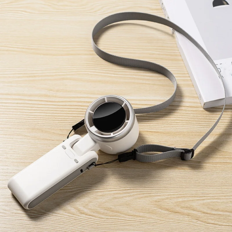 

Портативный ручной вентилятор 3600 мАч с батарейным питанием и светодиодным дисплеем Ручной шейный стол 3 в 1 Персональный маленький вентилятор 150 градусов