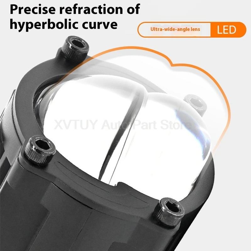 دراجة نارية LED المصباح عدسة ثنائية البؤرة 1.8 بوصة مصفوفة 50 واط عالية الطاقة الأضواء مقاوم للماء مدفع الصلب الصغيرة 12-80 فولت مريحة #2