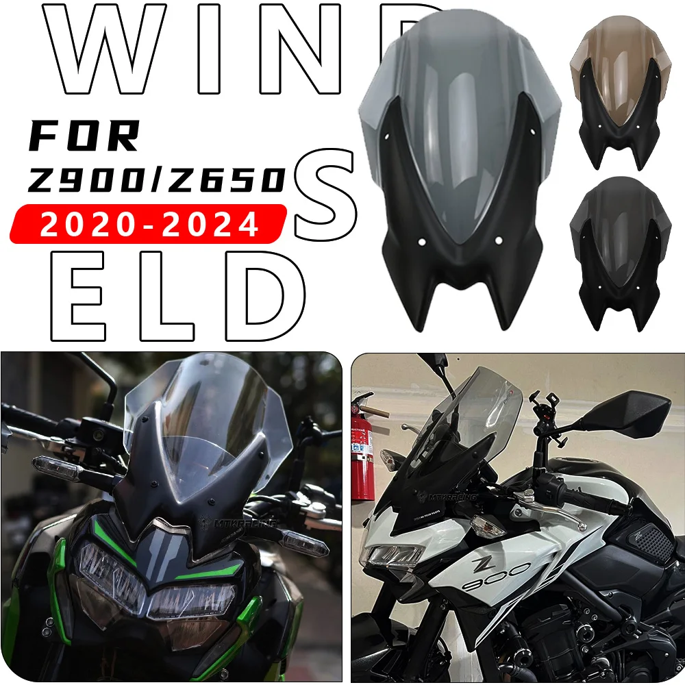 

MTKRACING для KAWASAKI Z900/Z650 2021-2024 аксессуары для мотоциклов спортивные лобовые стекла лобовые стекла солнцезащитные козырьки дефлекторы