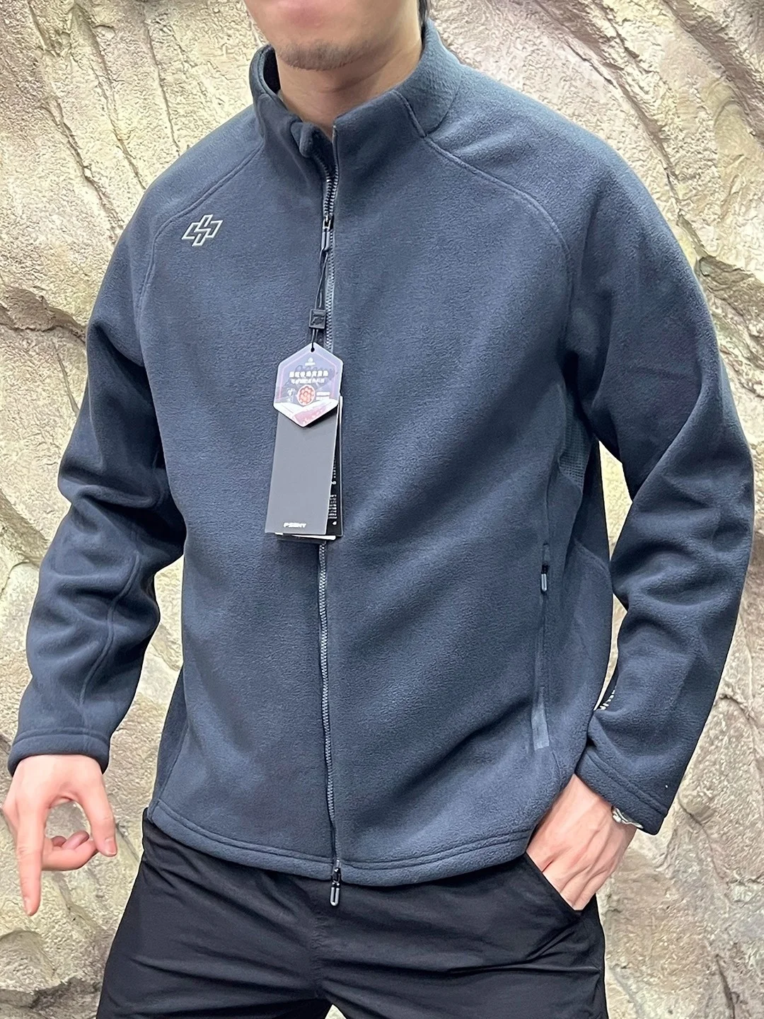 

PSENY Men's Fce Jaet Warm Furry Texture 3D Honeycomb Middle Layer Autumn Winter Outerwear Stand Fit Zipper Closure