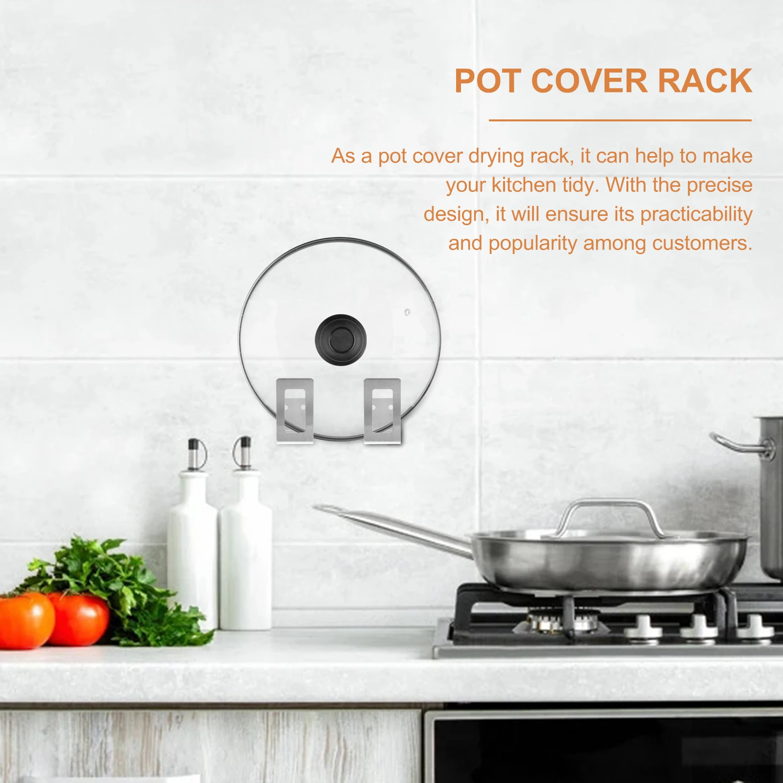 

4pcs Pot Lid Chopping Board Storage Kitchen Organizer Stainless Steel Multi Layer No Punching Holder Pan Cover Rack Kitchen