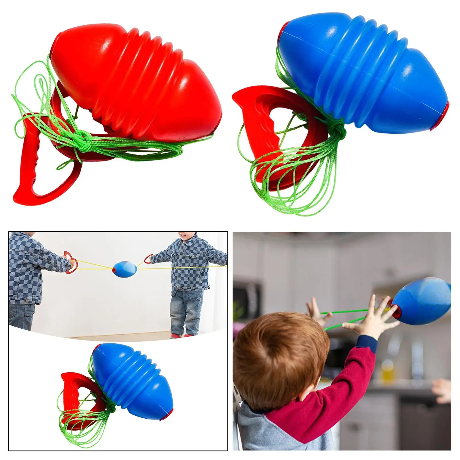 Jeu de balle côtelée pour enfants, balle à nervures à la main, balle market, double joueur pour garçons et filles