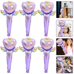 Inflatable Fairy Wand Balloons Creative Foil Party Props Decor Birthday Supplies Aluminum Cartoon Layout Bride New