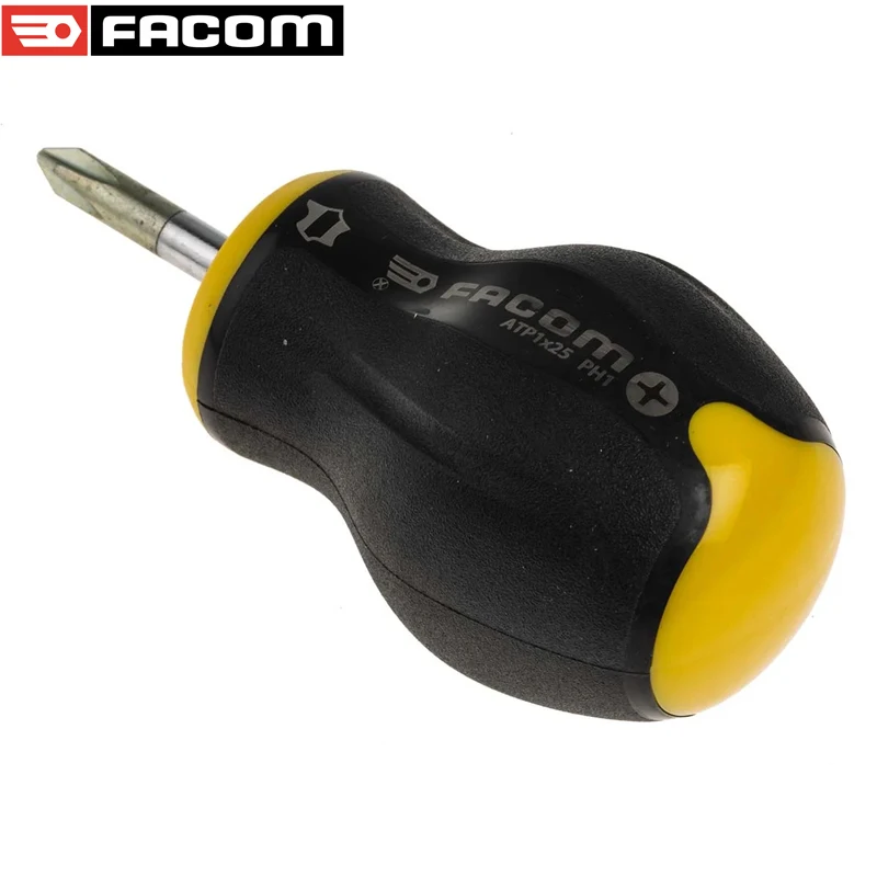 

Facom ATP1X25 Short Handle Cross Screwdriver 1X25 Wear Resistant Durable Sharp Cut Cut Flat High Quality Materials