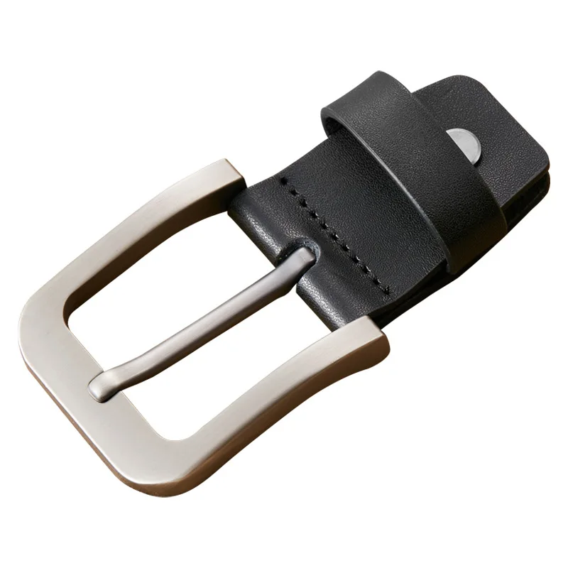 Boucle de ceinture automatique de qualité supérieure, fermoir en métal de 3.8cm, accessoire de ceinture de pantalon robuste pour hommes, tendance 2025 (marron/noir mat)