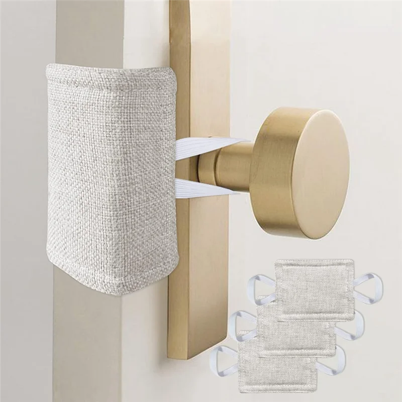 

ABFY-Door Muffler Quiet Padded Door Latch Cover For No More Noise Light Sleeper For Nursery, Baby, Light Sleepers