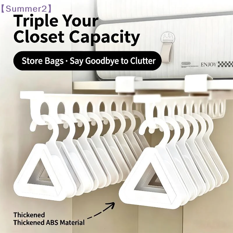 【Xia2】Plastic Triangle Bag Hanger Handbag Hat Scarf Storage Rack Wardrobe Backpack Hook Holder Closet Space-Saving Organizer{S} view 4