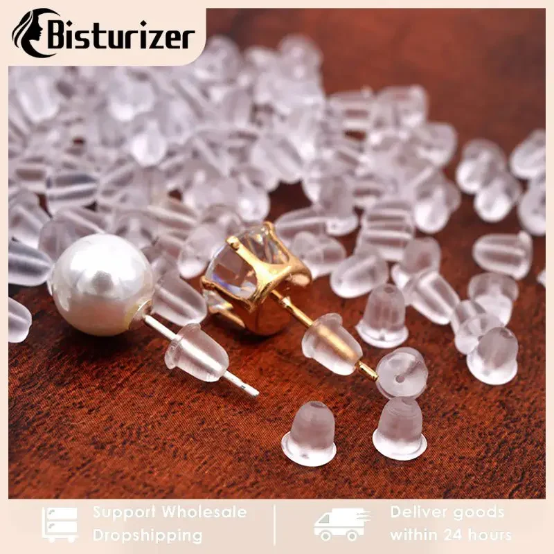 /الكثير الأذن الدائري المقابس لينة سيليكون المطاط مكافحة قبالة القرط سدادات الجسم لصنع النتائج مجوهرات اكسسوارات