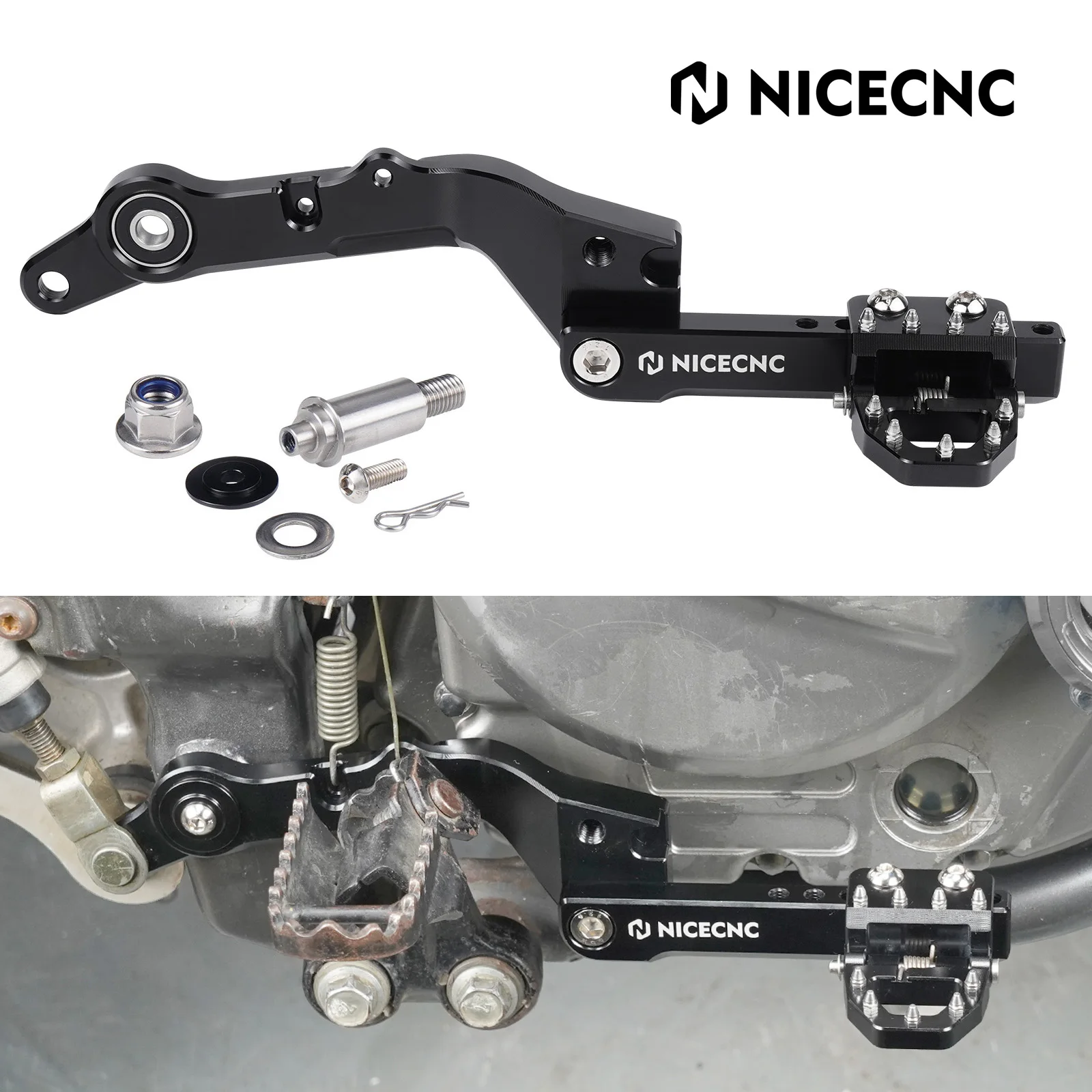 

Motorcycle 1" Lowering Brake Lever for Suzuki DR650 S DR650 SE DR 650 1996-2024 2025 DR650S DR650SE Stepped Tip Brake Pedal