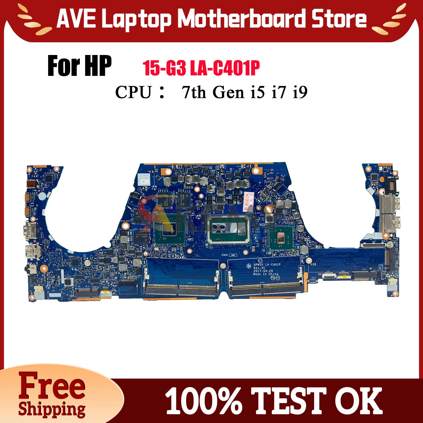 

LA-C401P Материнская плата для ноутбука HP ZBook 15 G3 с процессором i5 i7 M1000M 4 ГБ графического процессора 840934-001 840934-601 100% полностью протестирована