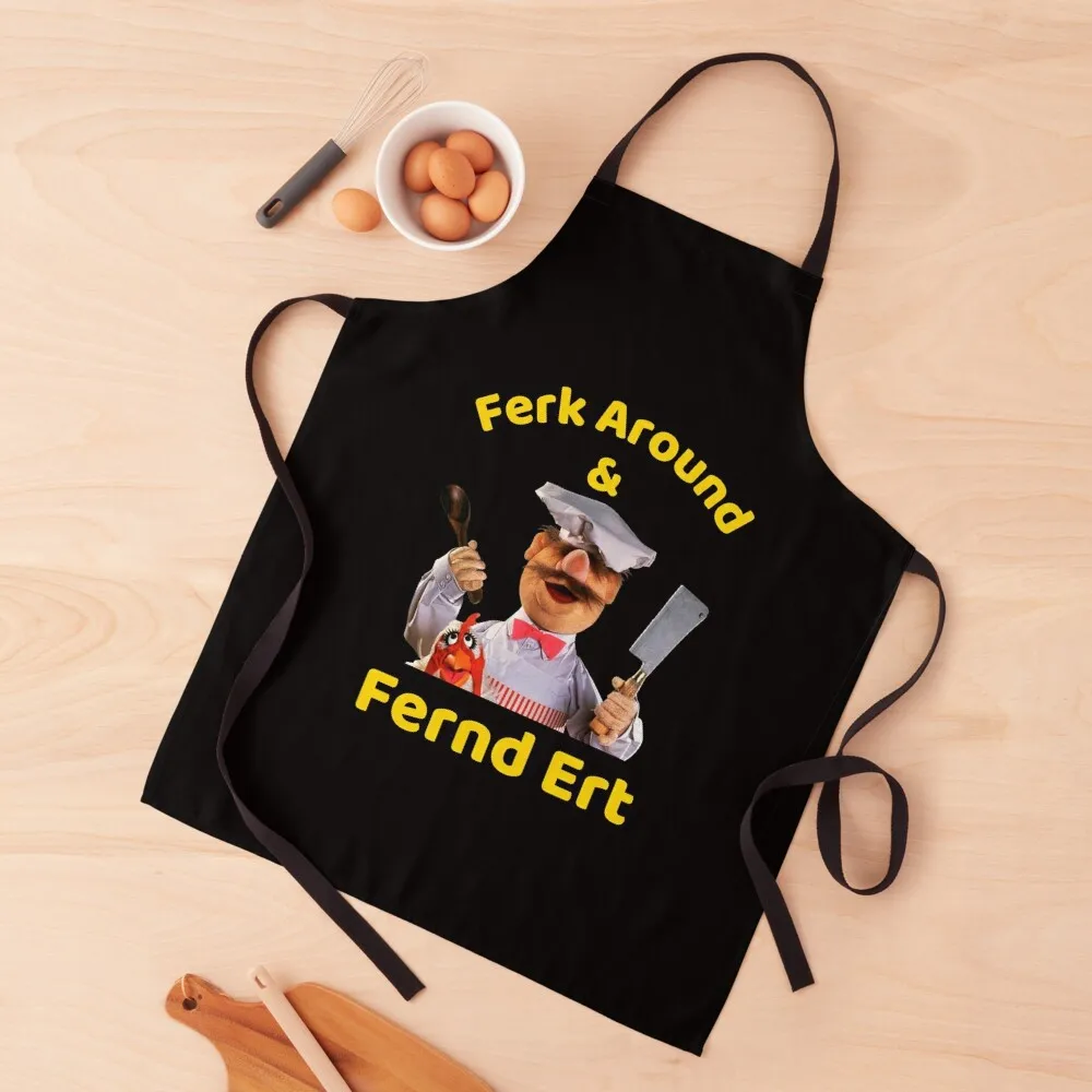 

Funny Swedish Chef, Ferk Around Quote, Original Willow Days Apron Kitchenware Cute Kitchen Apron