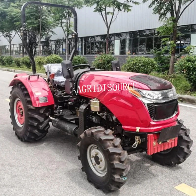 Duradero: tractor agrícola pequeño, 25hp, 30hp, 35hp, 50hp, mini tractor usado con cargador frontal y retroexcavadora, accesorio de nivelador