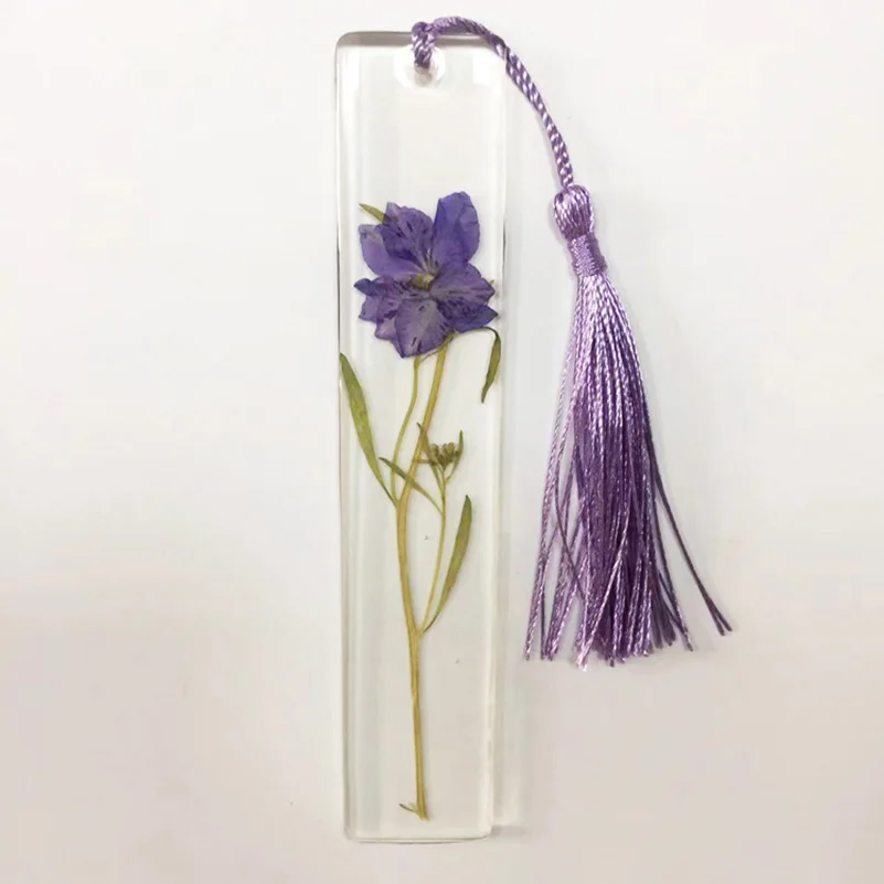 Imagem -05 - Criativa Resina Epóxi Leitura Mark Dried Flower Tassel Bookmark Presente do Dia das Mães Dia Professores Acesso Livro