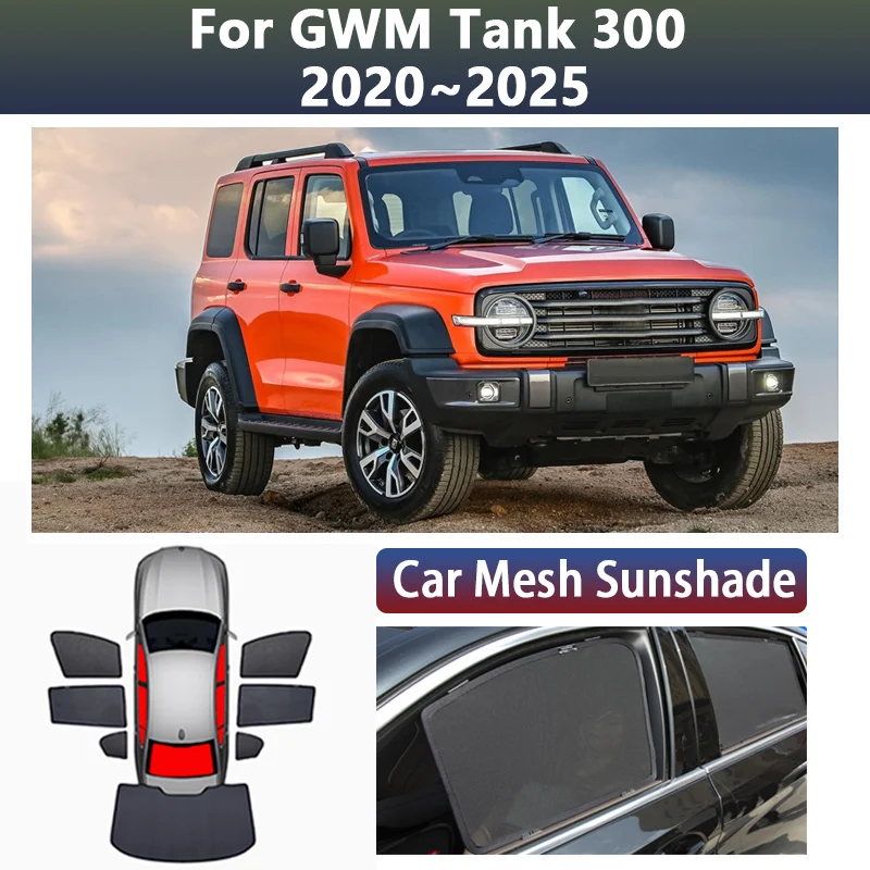 

Автомобильные магнитные солнцезащитные козырьки для GWM Tank 300 2020 2021 2022 2023 2024 2025 Солнцезащитная сетка для окон Солнцезащитный козырек Аксессуары для штор