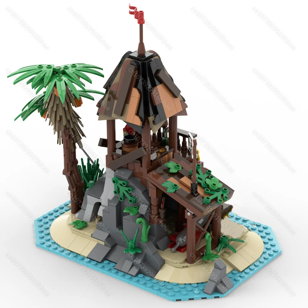 Nuova serie di pirati medievali MOC Pirates Cannon Shipwreck Island boigher Shanty idee creative fai da te giocattolo per bambini regalo