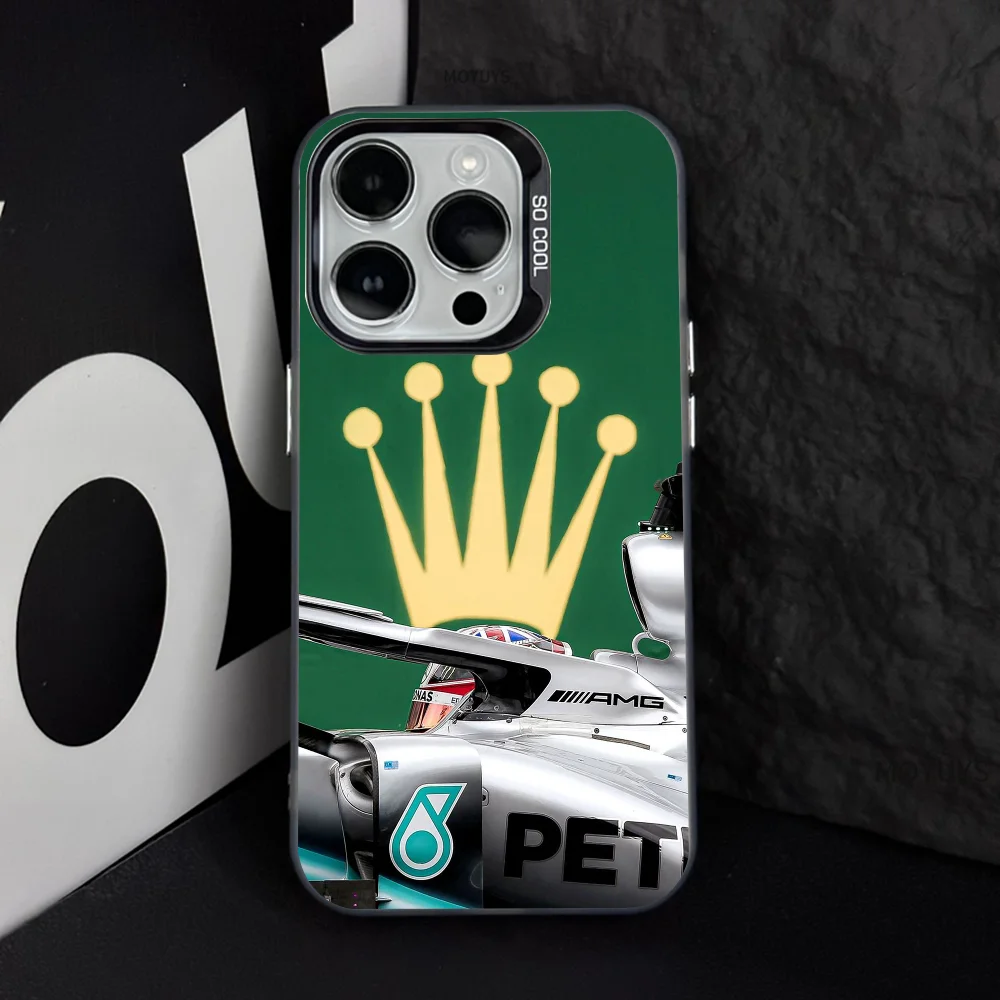 Lewis Hamilton F1 Phone Case Phone Case IMD Color Silver Shell For IPhone 16 15 14 13 12 11 Pro Max Plus