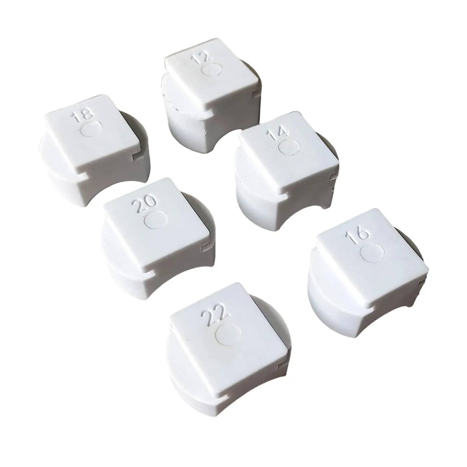 6 Pieces Small Ring Bender Machine Dies Kit Ring Making Supplies Nylon Dies 12mm to 22mm Spare Parts Professional Bending Dies