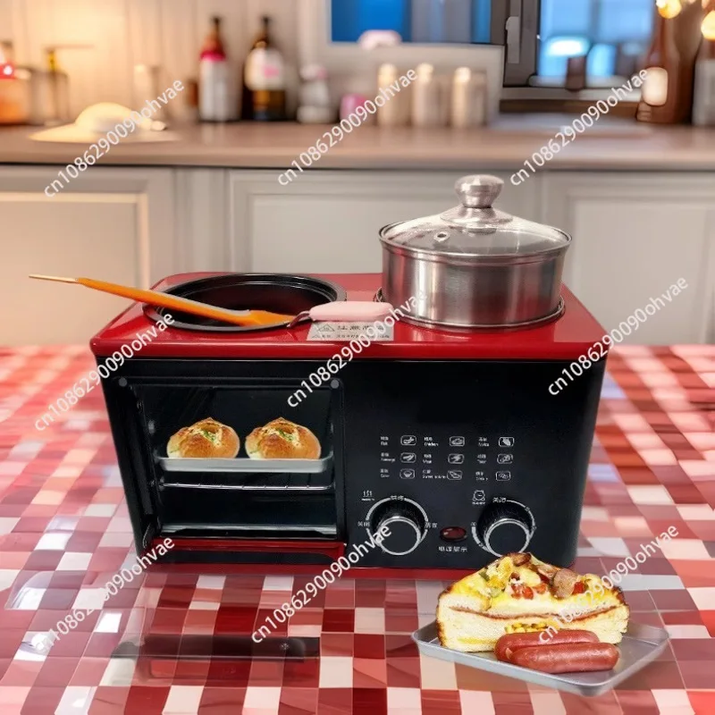 Household Multifunctional Breakfast Machine 4-in-1 Breakfast Machine Toaster Toaster Electric Oven One-piece in stock