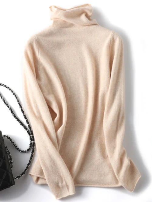 Birdtree Damen-Pullover mit Rollkragen, Edge Curl, Basic-Strickpullover, Unterhemd, Pullover aus 100 % australischer Wolle, Herbst-Winter T39244QM – Detail 12