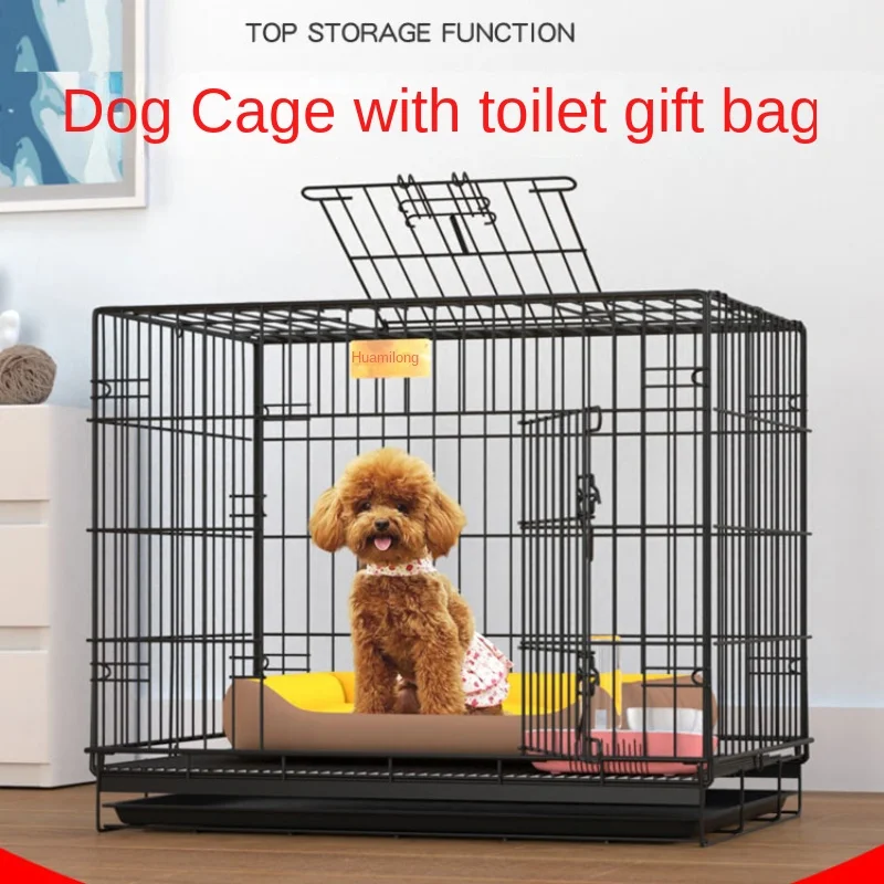 

Dog Crate Small Dog Teddy Cat Cage with Toilet Separation Medium-Sized Dog Corgi Indoor Home Large Pet Villa