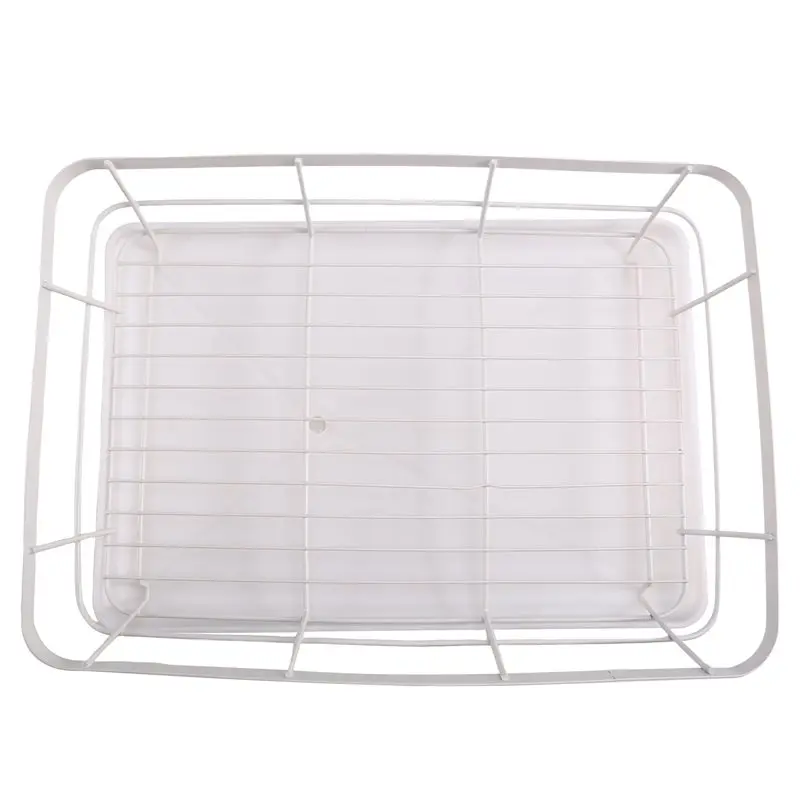 SEWS-Countertop Dish Drying Rack Adjustable Drainboard Organizer For Kitchen Plates, Over Sink Cutlery Storage With Drain Rack R
