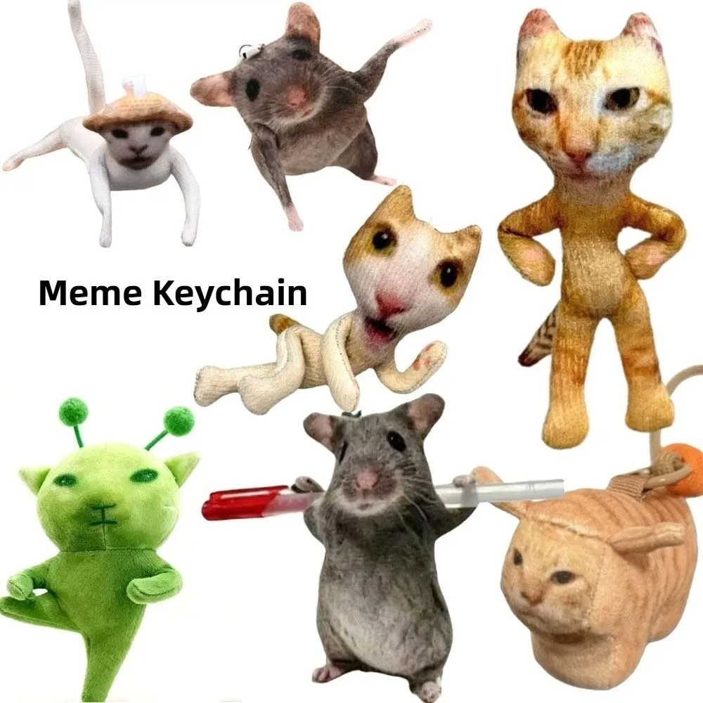 Pendant Simulation Meme Keychain Funny Simulated Mouse Creative mini Mouse Keychain Car Keyring