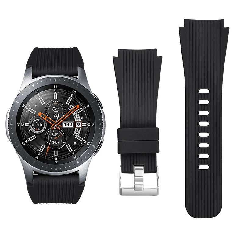 22MM Silicone Watch Bracelet For Samsung Galaxy Watch 46MM Soft Replacement Wrist Watch Strap Waterproof Sport Watch Band
