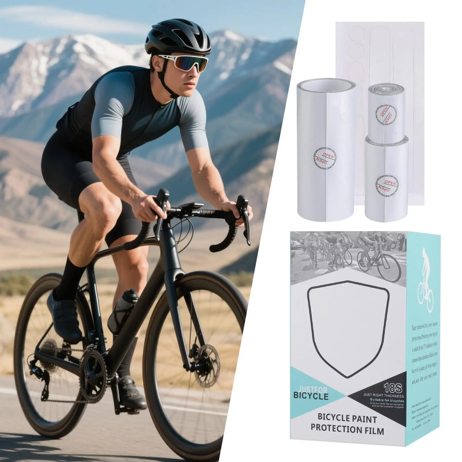 

Bike Protection Tape Clear Pvc Anti-Scratch Film Bike Frame Wrap For Road Chain Fork Bicycle Chainstay Paint Cycling Garage