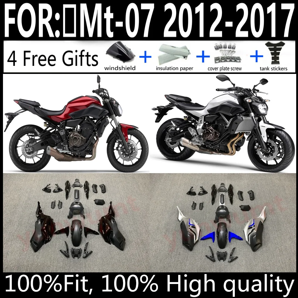 

Injection Molded ABS Fairing Kit For Yamaha MT-07 2012-2017 Bodywork Cowling Set High Quality Factory Direct Fit