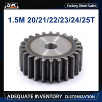 Flat Gear 1.5M-20T 21T 22T 23T 24T 25T 45# Steel Cylindrical Gear Height 15 mm High Frequency Quenching Teeth