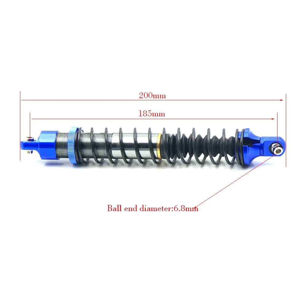 CNC 6mm Alloy Front and Rear Shock Absorber Set for 1/5 Hpi Baja 5b Rc Car Parts