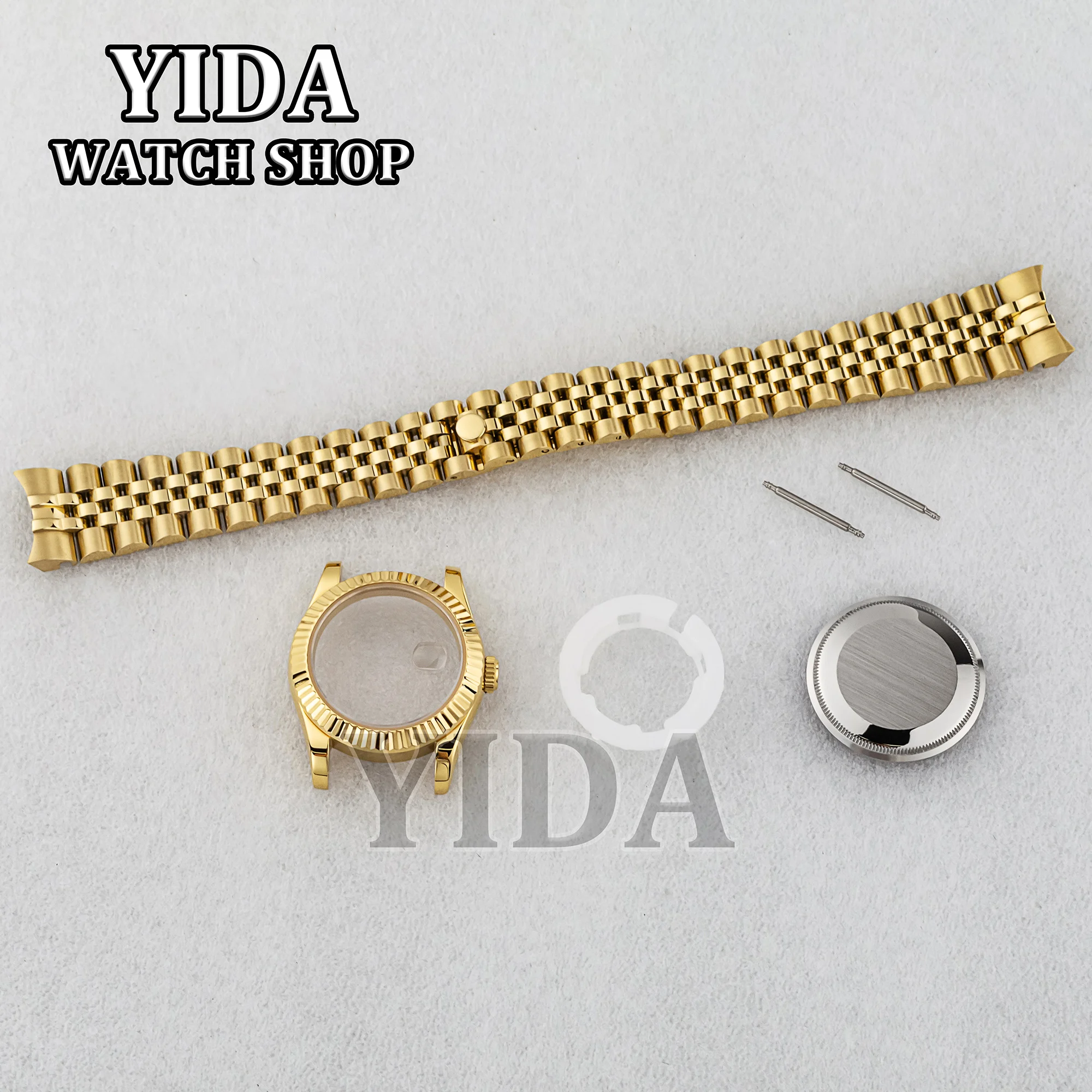 36mm/39mm Watch Case Sapphire Glass 17mm President Jubilee Strap 10ATM Waterproof for Datejust NH35 NH36 Movement Repair Parts