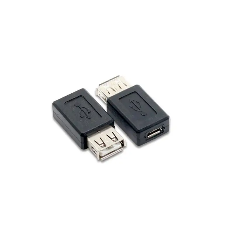 1pcs USB Computer Neutral Micro Female To USB Female Injection OTG Adapter Female To Female USB Female Port To Micro