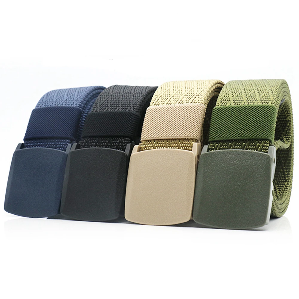 

belt jeans belts for woman belts for man snake pattern Security-Friendly Belt with Plastic Buckle Belts Outdoor Waist canvan