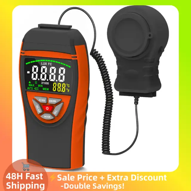 Digital Light Meter Lux Meter 400000 Lux 3999 Max Display