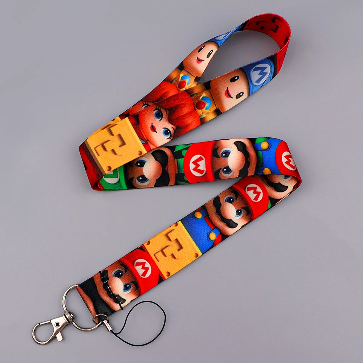 Buntes Schlüsselband mit Videospiel-Motiv und Kartenhalter, Ausweishalter, Umhängeband für Studenten, Arbeit, Büro, Reisezubehör, Geschenke – Detail 3