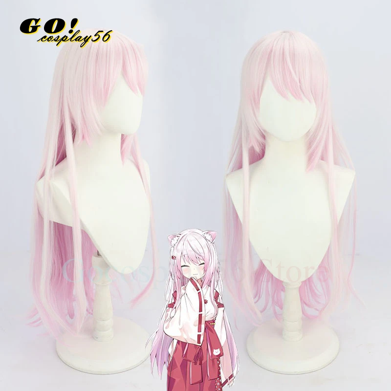 VTuber Shiina Yuika Cosplay Wig Light Pink Short Long Hair NIJISANJI Gamers Youtuber Girls Role Play