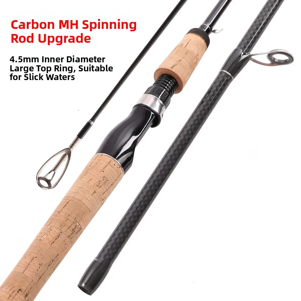 

Ультрапрочная карбоновая удочка MH с рукояткой из мягкой древесины, прямая рукоятка, для морской рыбалки, для ловли черного окуня, для пресноводной рыбалки