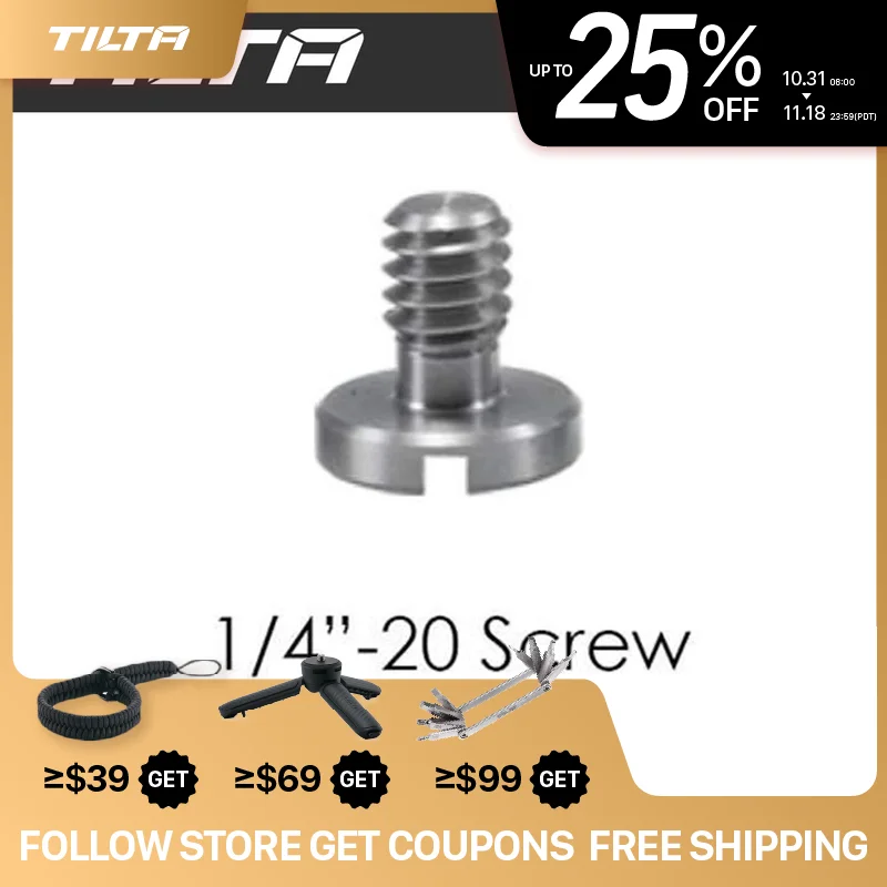 TILTA Camera Screw Set 1/4''-20 & 3/8''-16 for DSLR SLR Accessories 1 Piece Screw for Camera Equipment