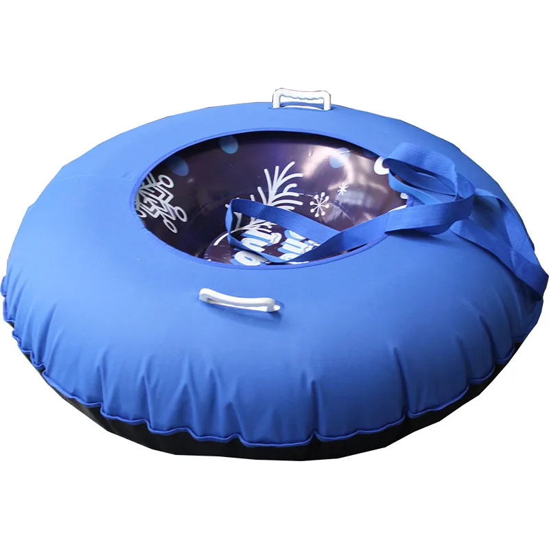 D02 Tubo da neve gonfiabile singolo per adulti con rivestimento in tessuto rimovibile per uso domestico Tubo da slitta da neve trainabile in vendita 1
