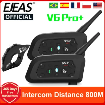 EJEAS V6 PRO +/PLUS casque de moto Bluetooth talkie-walkie 6...