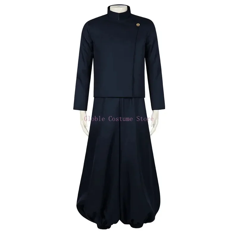 

Aaa12 3Аниме Дзюдзюцу Кайсен Косплей Костюм Униформа Geto Suguru Синий Парик Серьги Костюм Костюмы на Хэллоуин для M