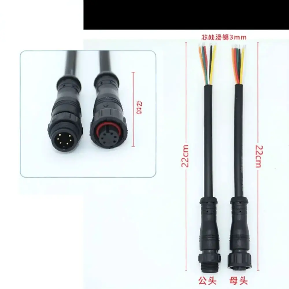 Waterproof 6 Pin Aviation Connector M12 Male Female Industrial Electric Wiring Plug Automotive Power Signal Link