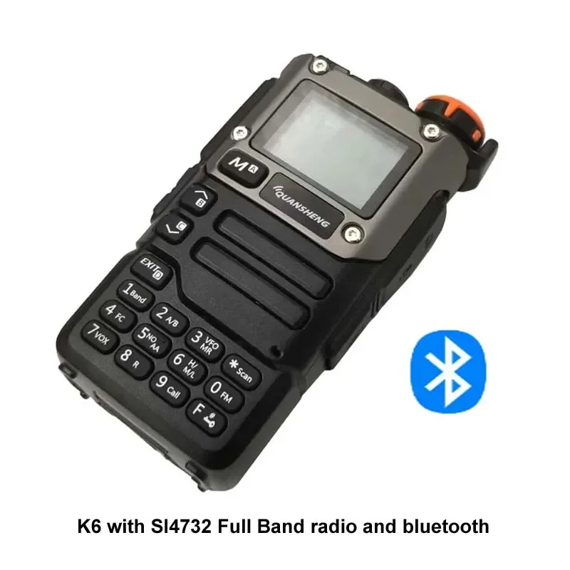 Upgraded Quansheng K6 With SI4732 Sensitivity Radio Bluetooth Stereo Speaker Transmitter Using software CEC0.5 Finished Machine