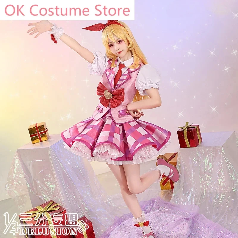 Anime! Aikatsu! Hoshimiya Ichigo Game Suit Sweet Lovely Uniform Cosplay Costume Halloween Party Role Play Outfit Women