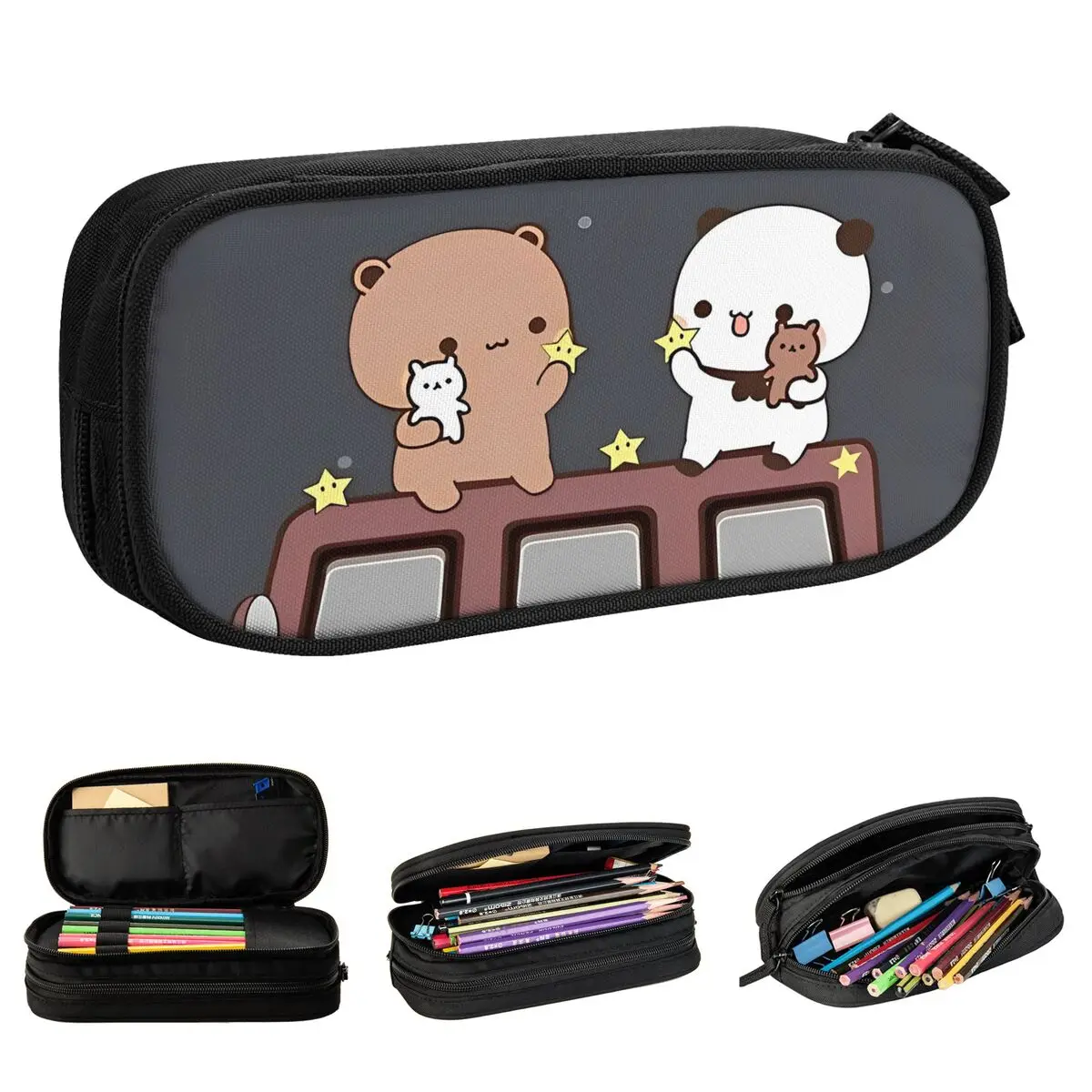 Bubu Dudu Watching The Moon Pencil Case Pen Holder Bag Student Large Storage School Supplies Gifts Pencilcases