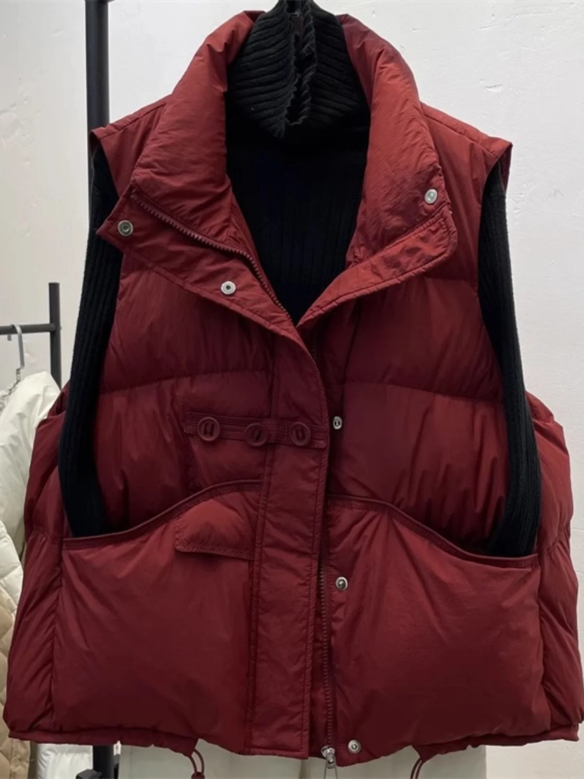

Lightweight Padded Vest Women's Faionable ort Outerwear Warmth Autumn Winter New Arrival Tagkita White Du down Vest